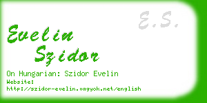 evelin szidor business card